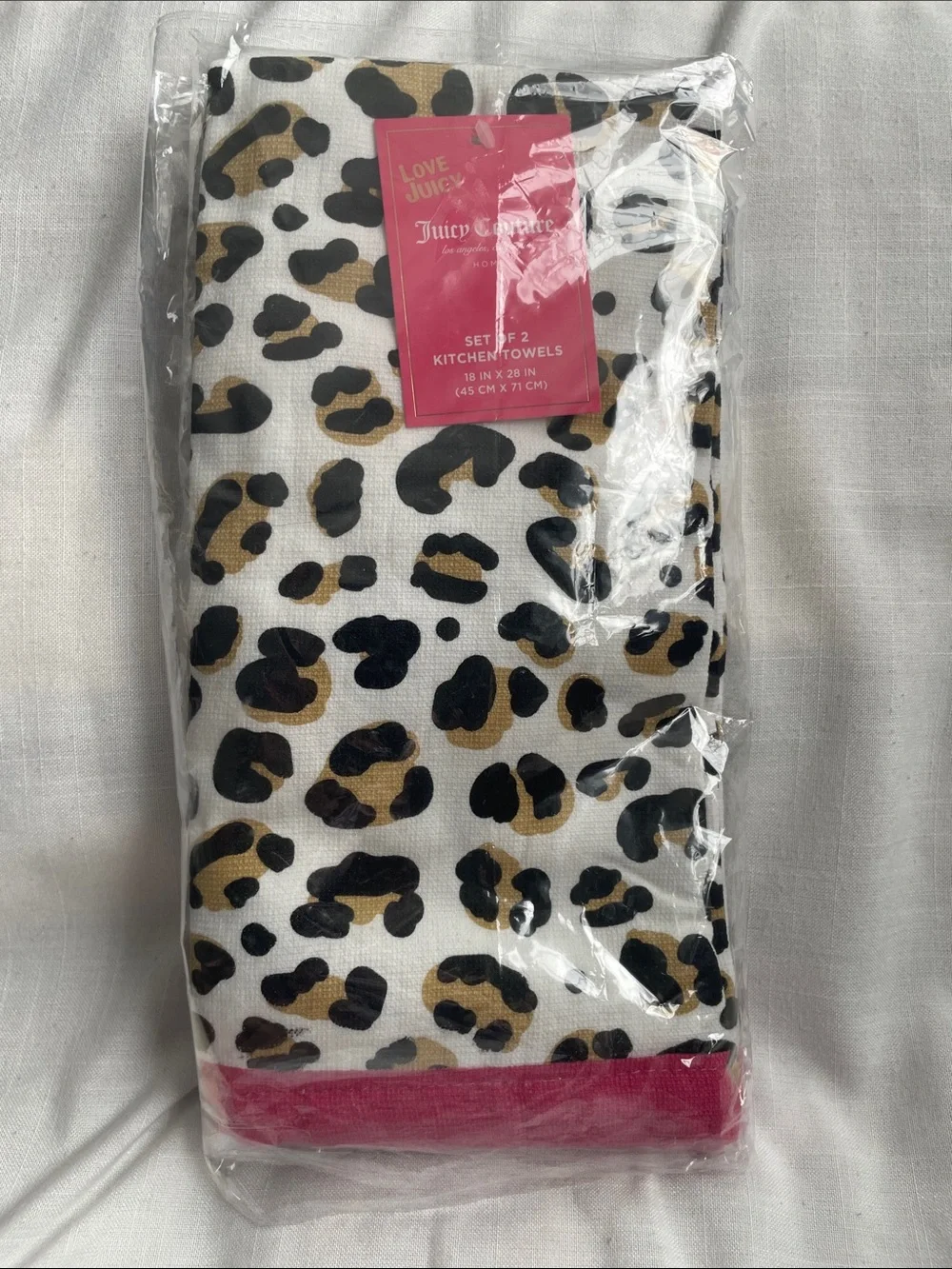 Juicy couture set of 2 Kitchen Towels NEW